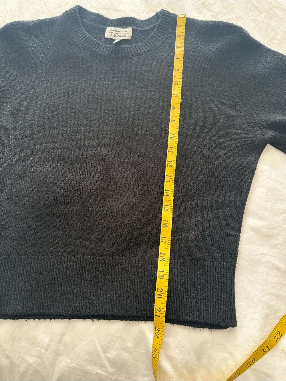 & Other Stories Black Crewneck Sweater with Balloon Sleeves size small - Picture 9 of 12